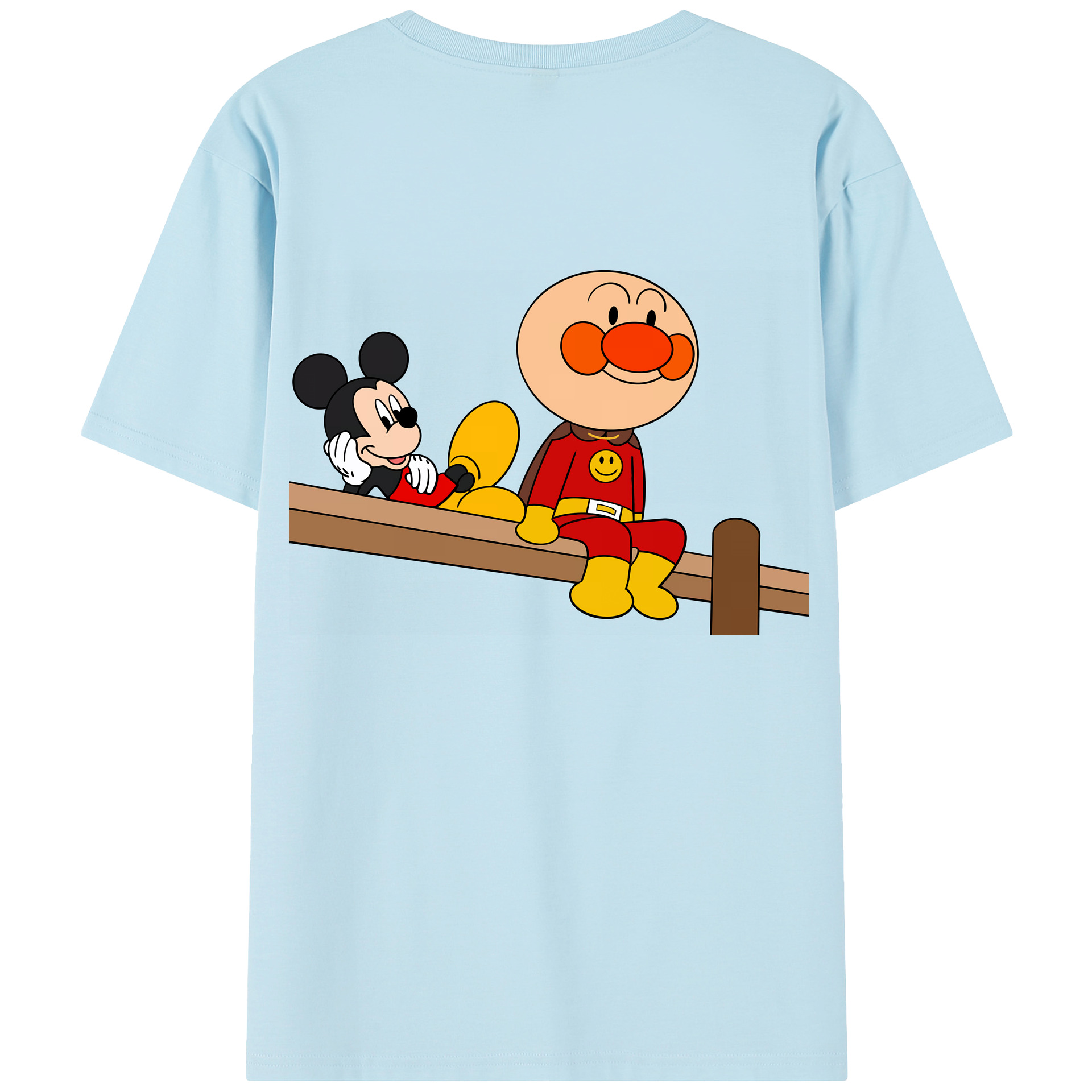 （画像用） アンパンマン Anpanman 綿100％半袖Tシャツ（背面プリント）
